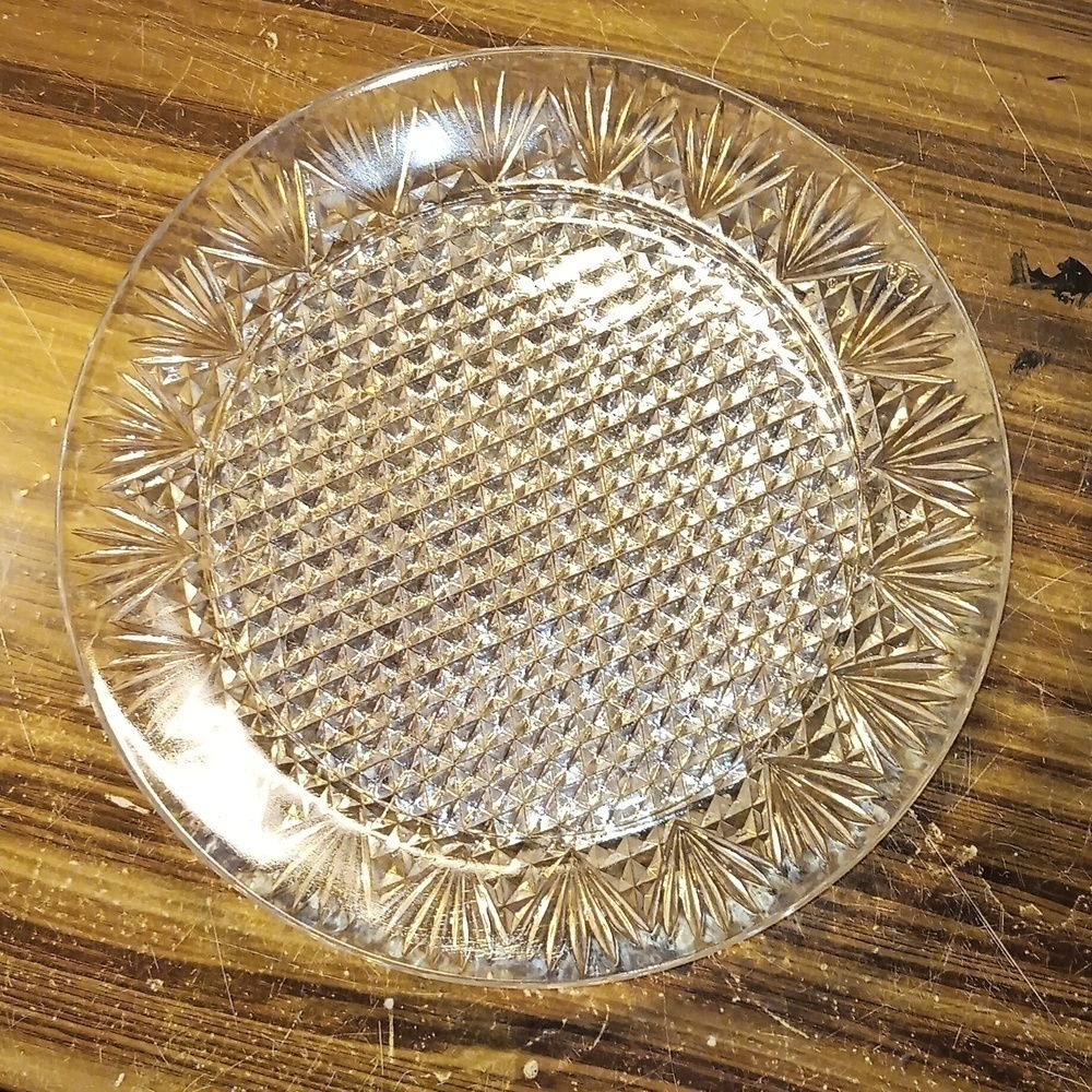 Vintage mcm glass serving plate